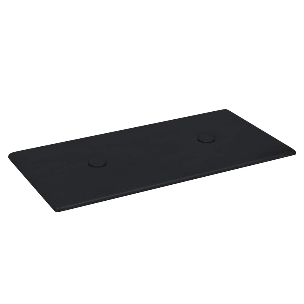 vidaXL Wejściowy zagłówek 12 pcs Czarny 30 x 15 cm Skóra ekologiczna