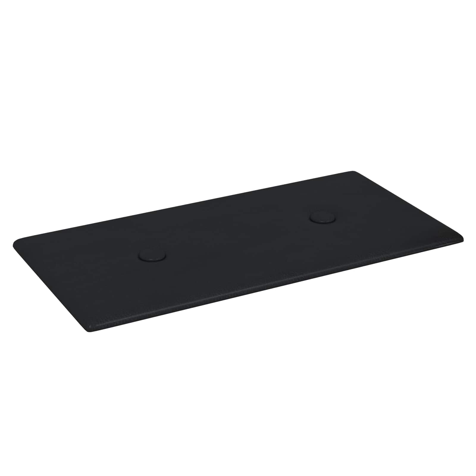 vidaXL Wejściowy zagłówek 12 pcs Czarny 30 x 15 cm Skóra ekologiczna