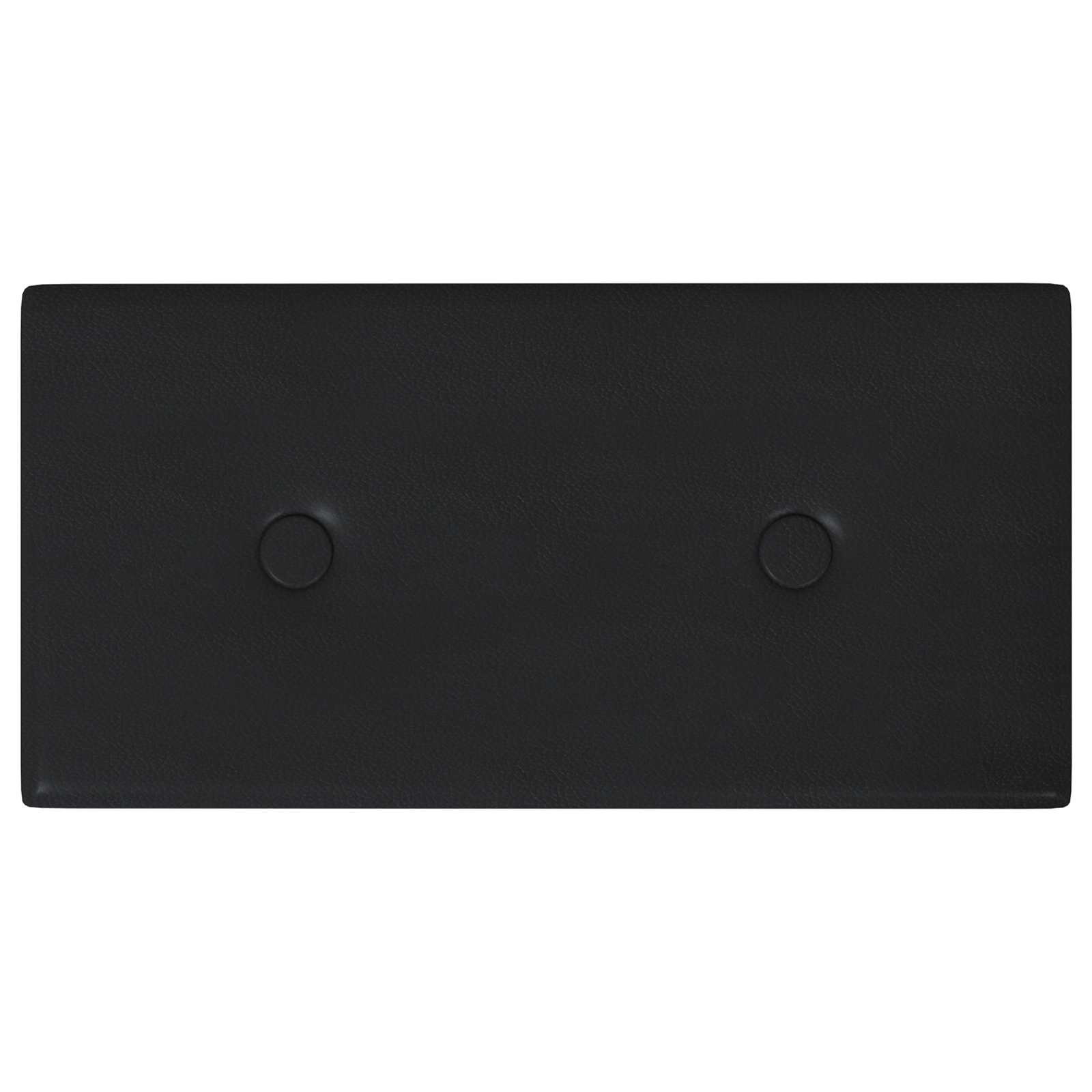 vidaXL Wejściowy zagłówek 12 pcs Czarny 30 x 15 cm Skóra ekologiczna
