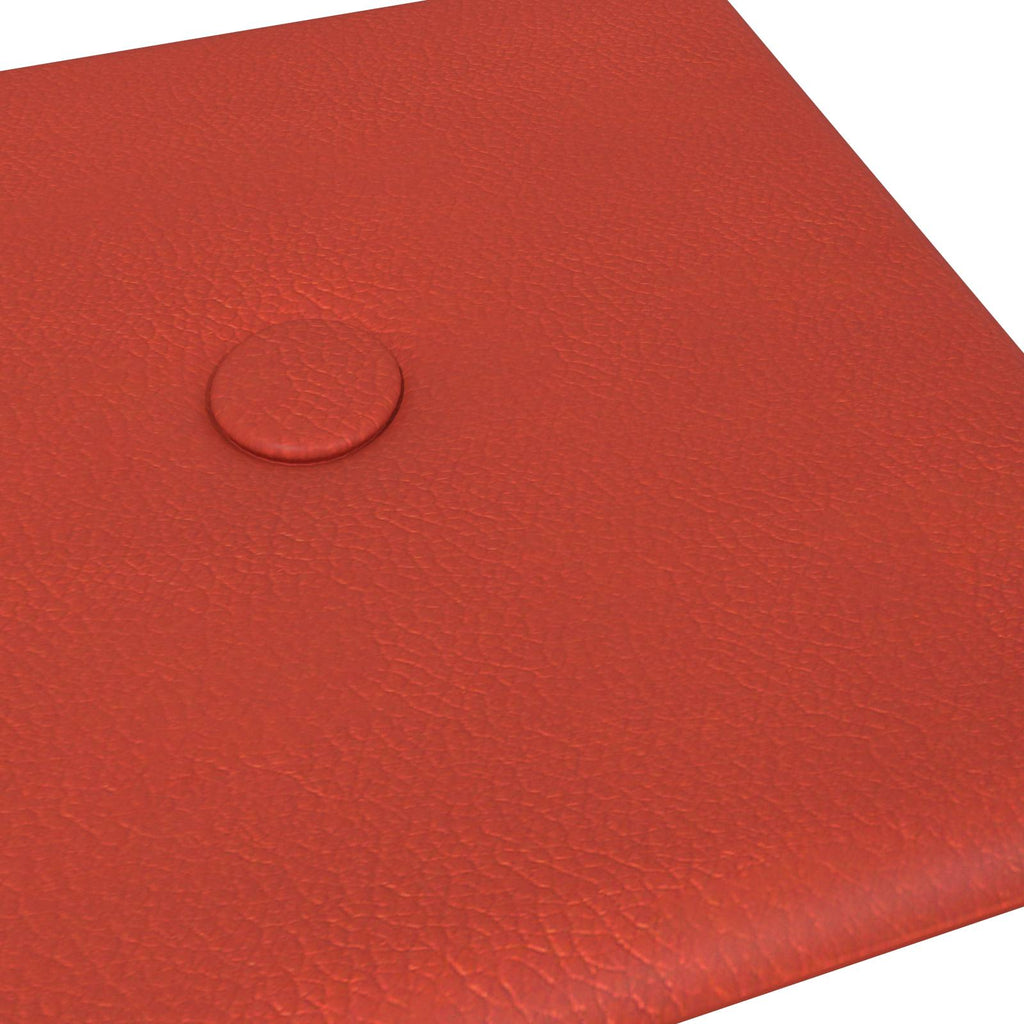 vidaXL Wejściowy zagłówek 12 pcs Czerwony 30 x 15 cm Skóra ekologiczna