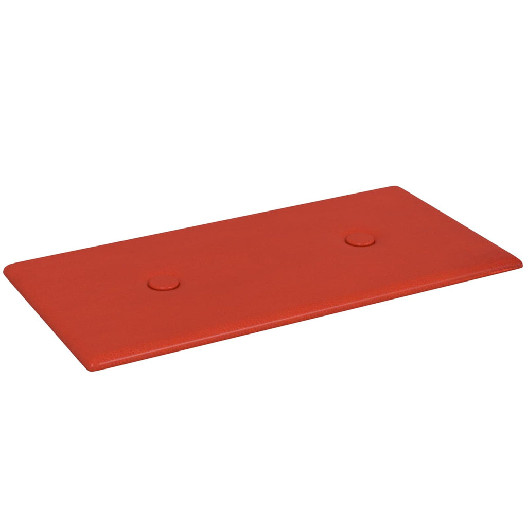 vidaXL Wejściowy zagłówek 12 pcs Czerwony 30 x 15 cm Skóra ekologiczna