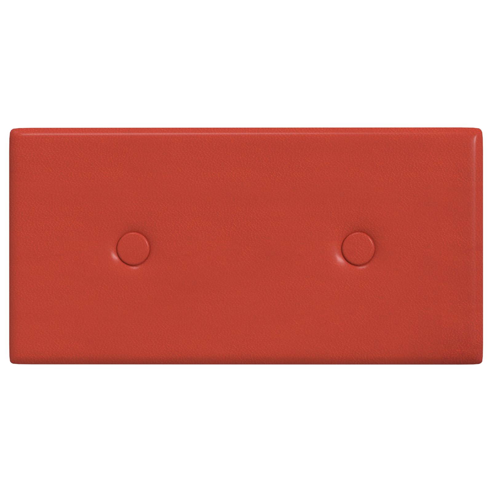 vidaXL Wejściowy zagłówek 12 pcs Czerwony 30 x 15 cm Skóra ekologiczna