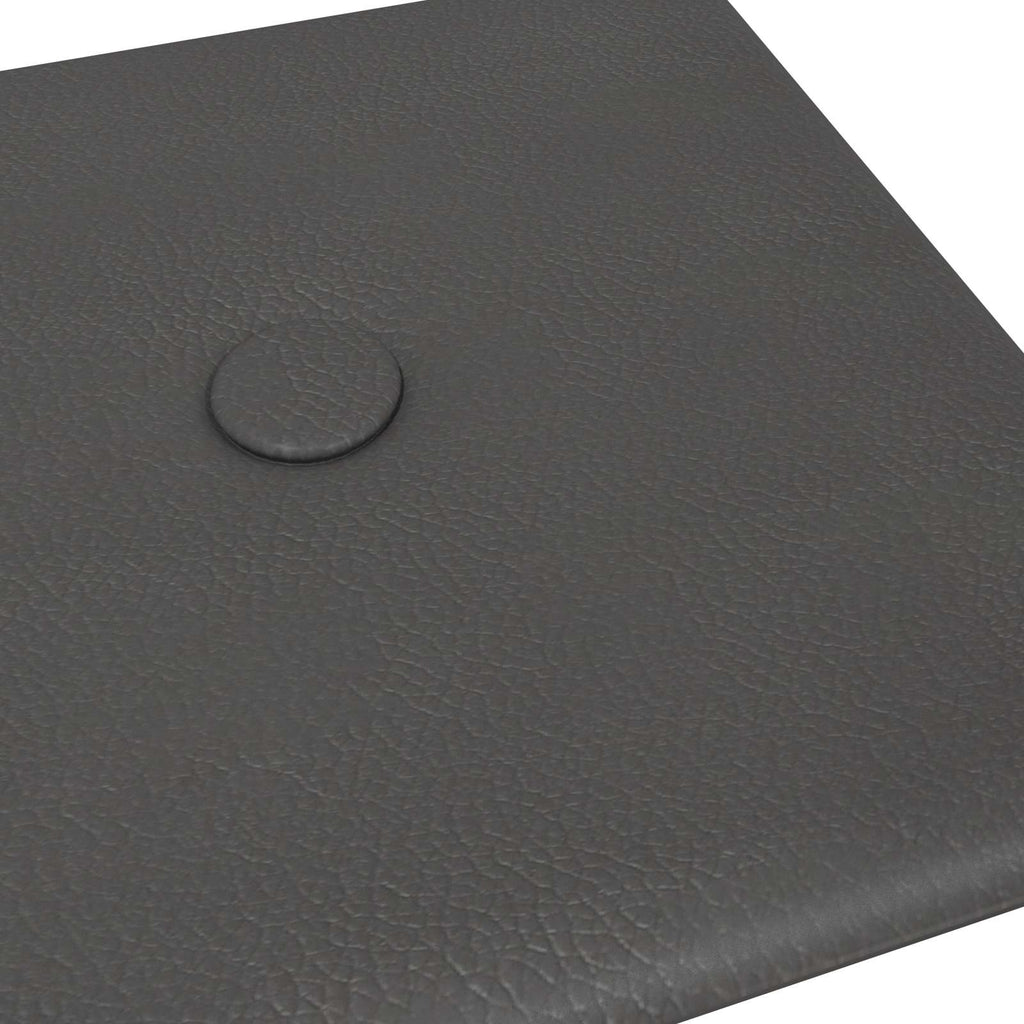 vidaXL Wejściowy zagłówek 12 pcs Szary 30 x 15 cm Skóra ekologiczna