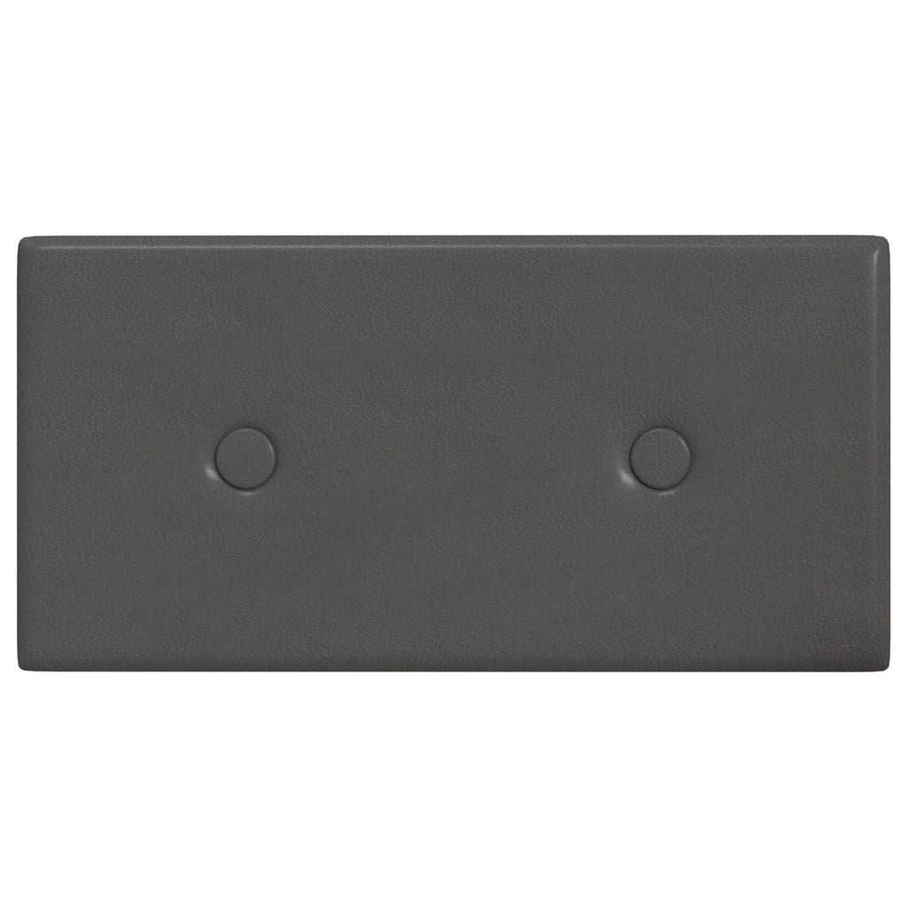 vidaXL Wejściowy zagłówek 12 pcs Szary 30 x 15 cm Skóra ekologiczna