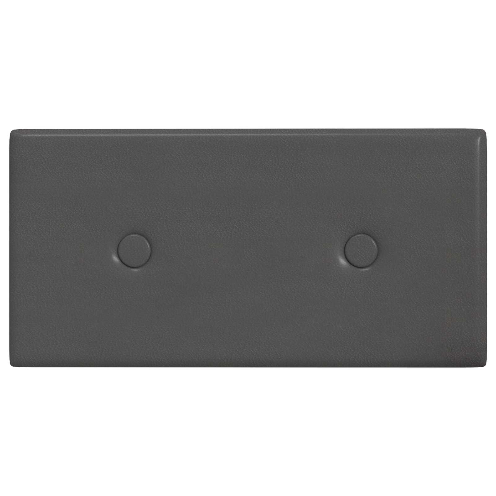 vidaXL Wejściowy zagłówek 12 pcs Szary 30 x 15 cm Skóra ekologiczna