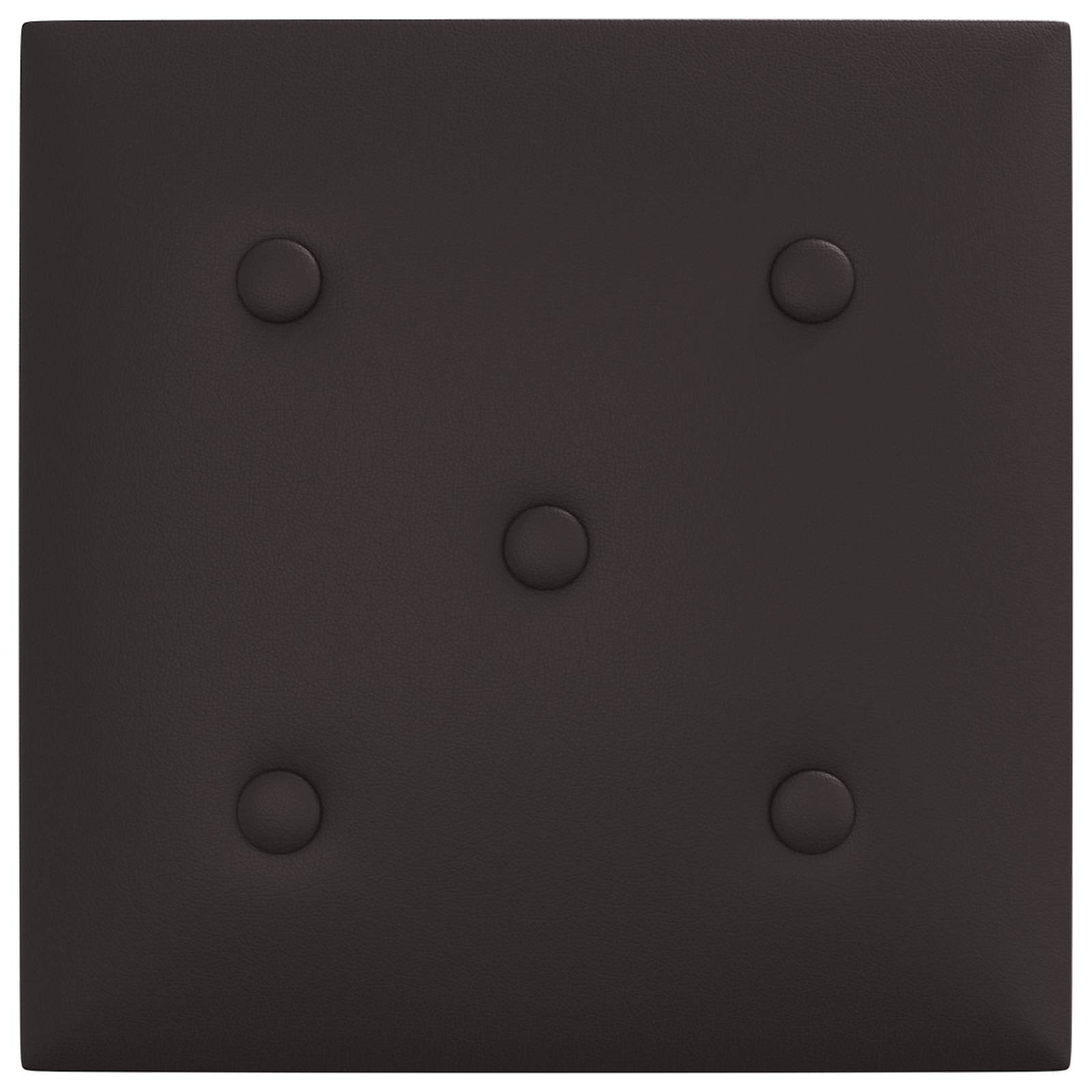 vidaXL Wejściowy zagłówek 12 pcs Czarny 30 x 30 cm Skóra ekologiczna
