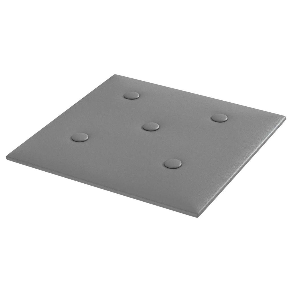 vidaXL Wejściowy zagłówek 12 pcs Szary 30 x 30 cm Skóra ekologiczna