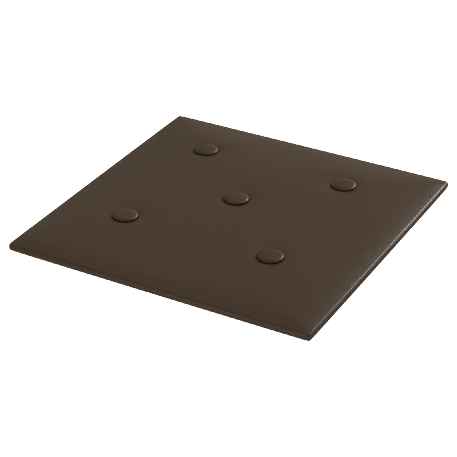 vidaXL Wejściowy zagłówek 12 pcs Brązowy 30 x 30 cm Skóra ekologiczna