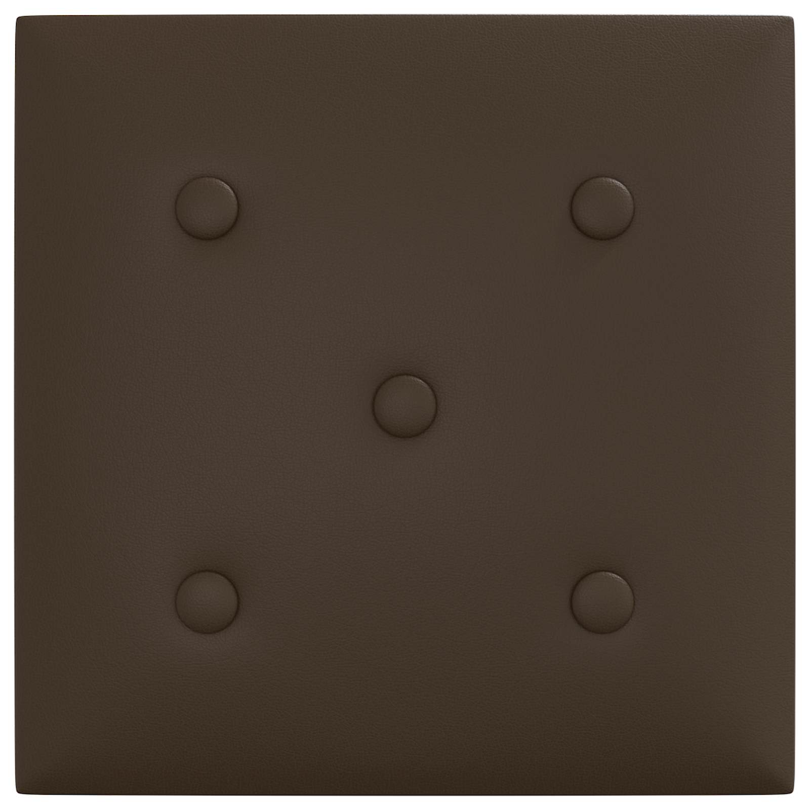 vidaXL Wejściowy zagłówek 12 pcs Brązowy 30 x 30 cm Skóra ekologiczna