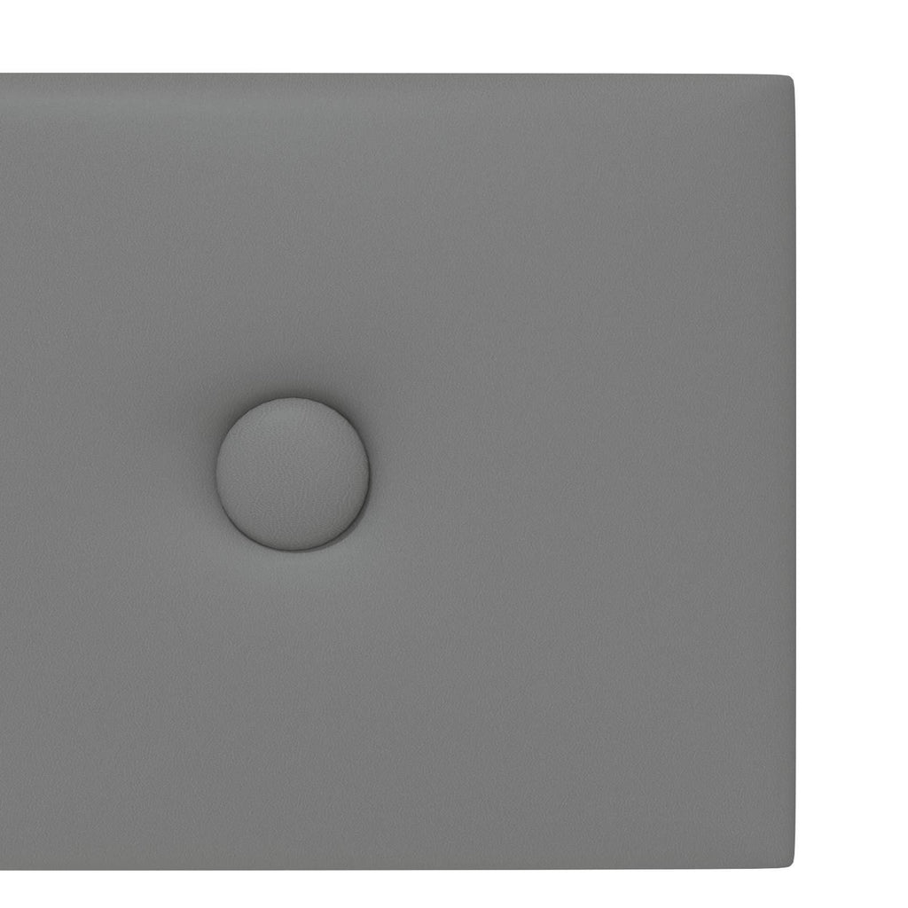 vidaXL Wejściowy zagłówek 12 pcs Szary 60 x 15 cm Skóra ekologiczna