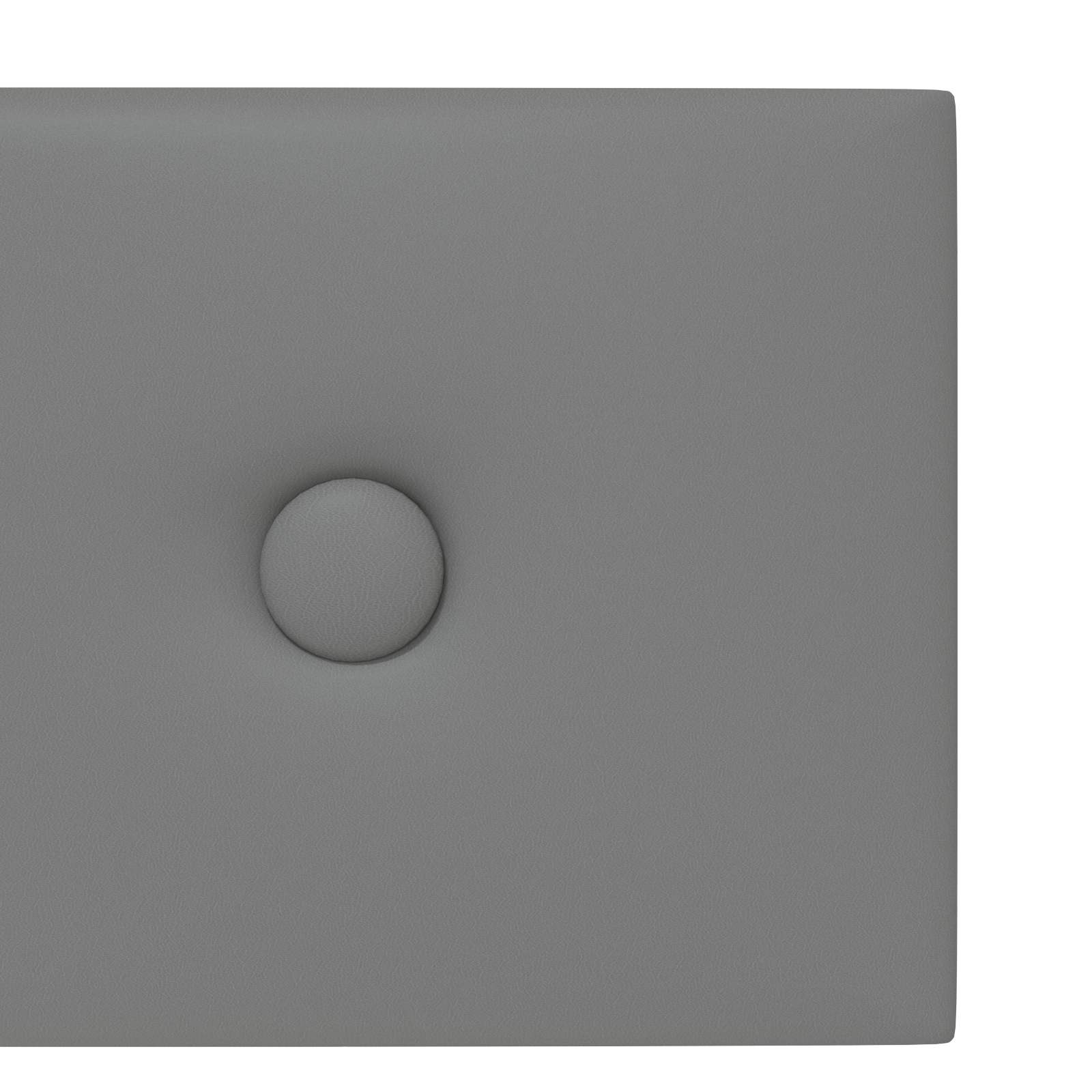 vidaXL Wejściowy zagłówek 12 pcs Szary 60 x 15 cm Skóra ekologiczna