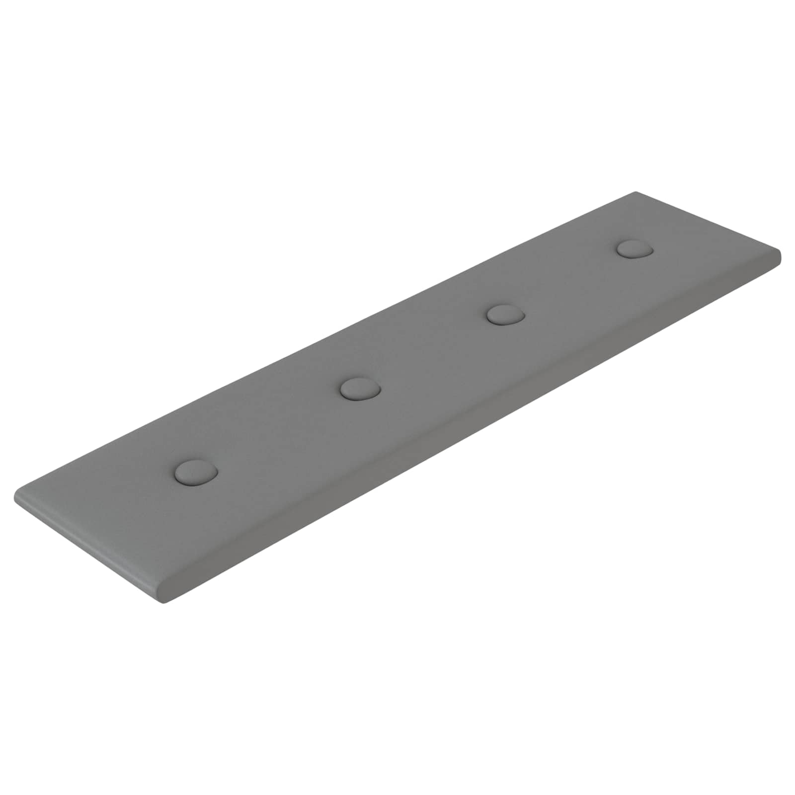 vidaXL Wejściowy zagłówek 12 pcs Szary 60 x 15 cm Skóra ekologiczna
