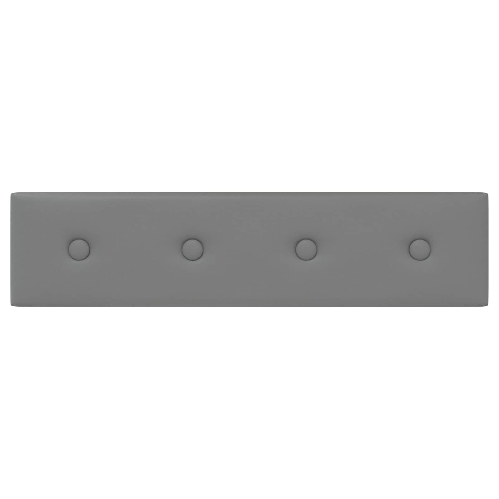 vidaXL Wejściowy zagłówek 12 pcs Szary 60 x 15 cm Skóra ekologiczna