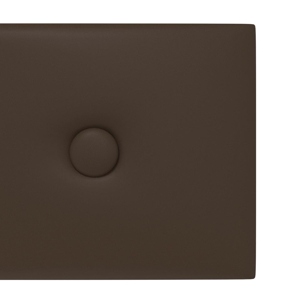 vidaXL Wejściowy zagłówek 12 pcs Brązowy 60 x 15 cm Skóra ekologiczna