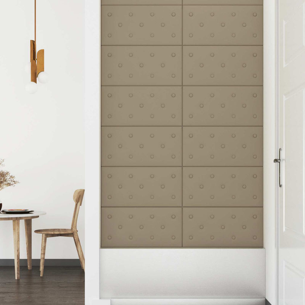 vidaXL Wejściowy zagłówek 12 pcs Cappuccino 60 x 30 cm