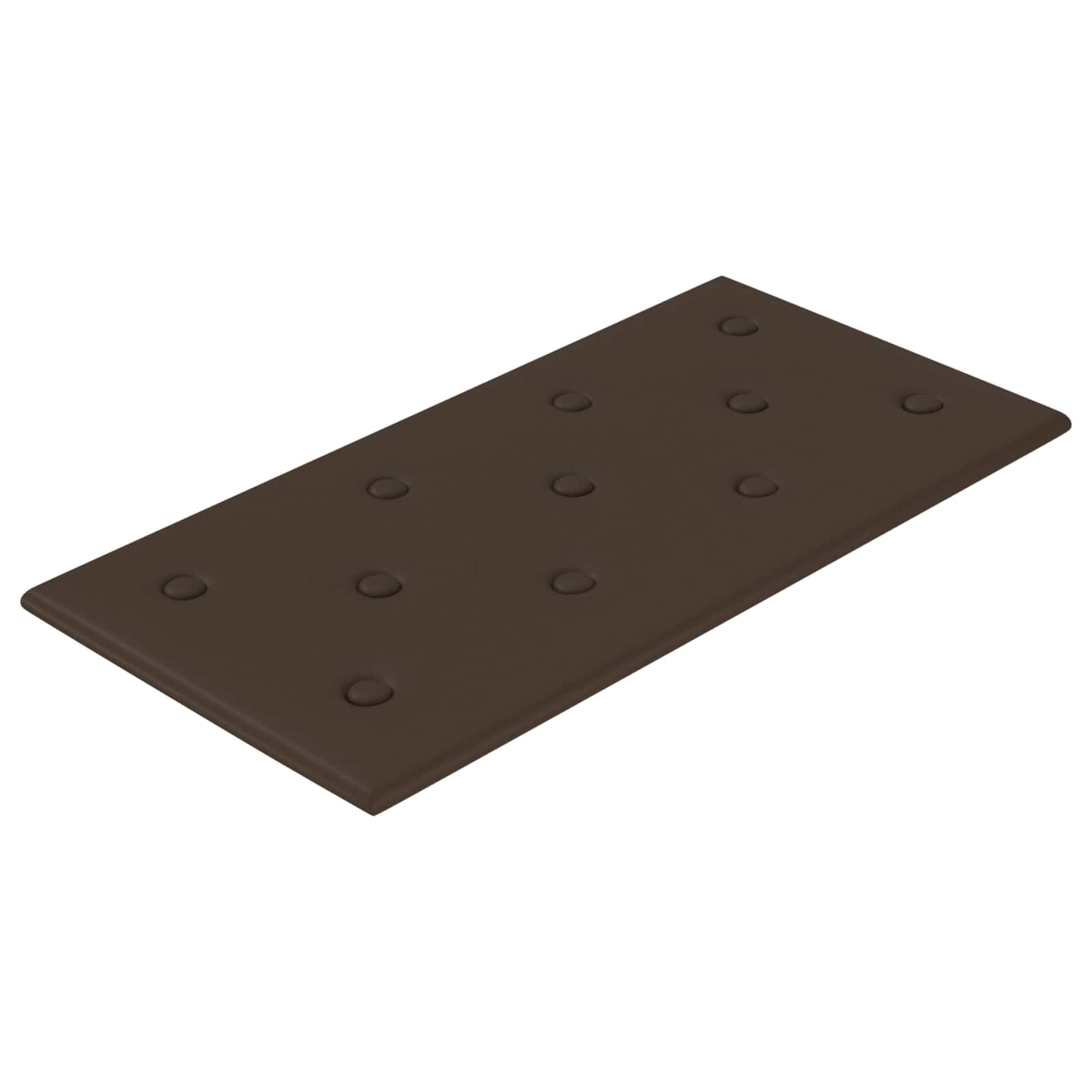 vidaXL Wejściowy zagłówek 12 pcs Brązowy 60 x 30 cm Skóra ekologiczna