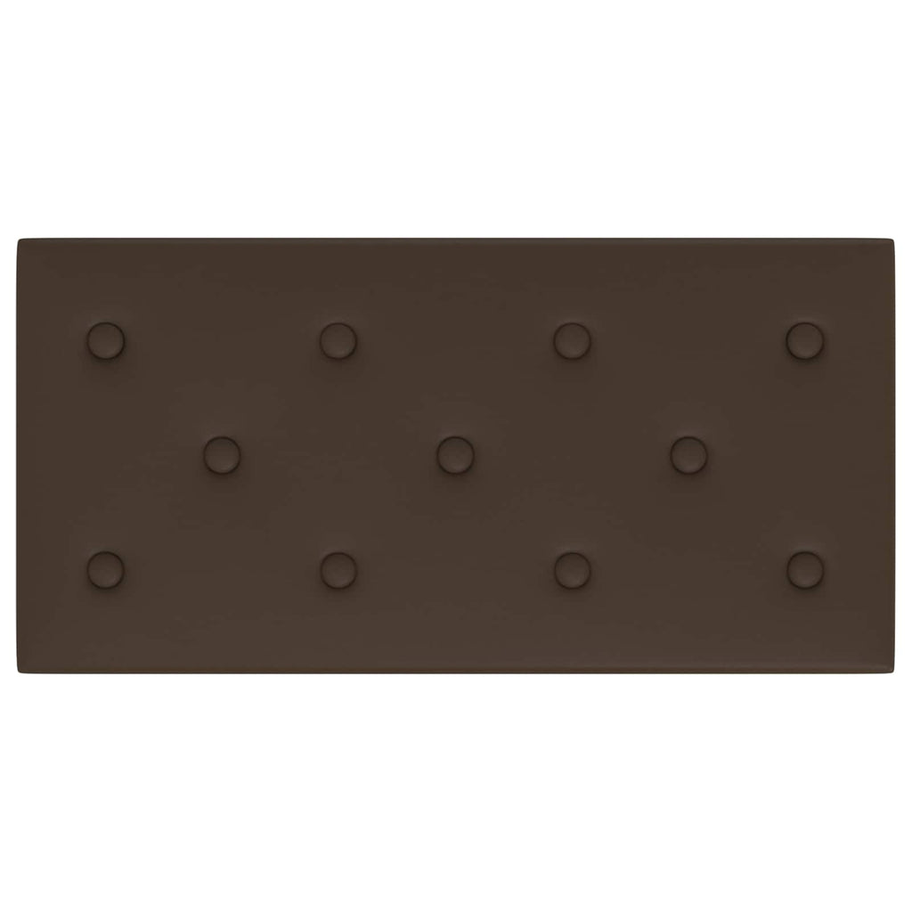 vidaXL Wejściowy zagłówek 12 pcs Brązowy 60 x 30 cm Skóra ekologiczna