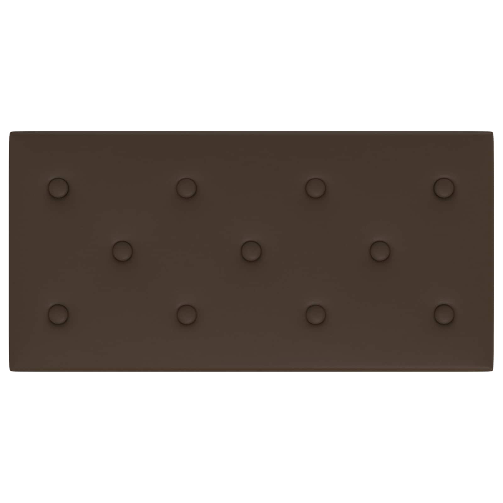 vidaXL Wejściowy zagłówek 12 pcs Brązowy 60 x 30 cm Skóra ekologiczna