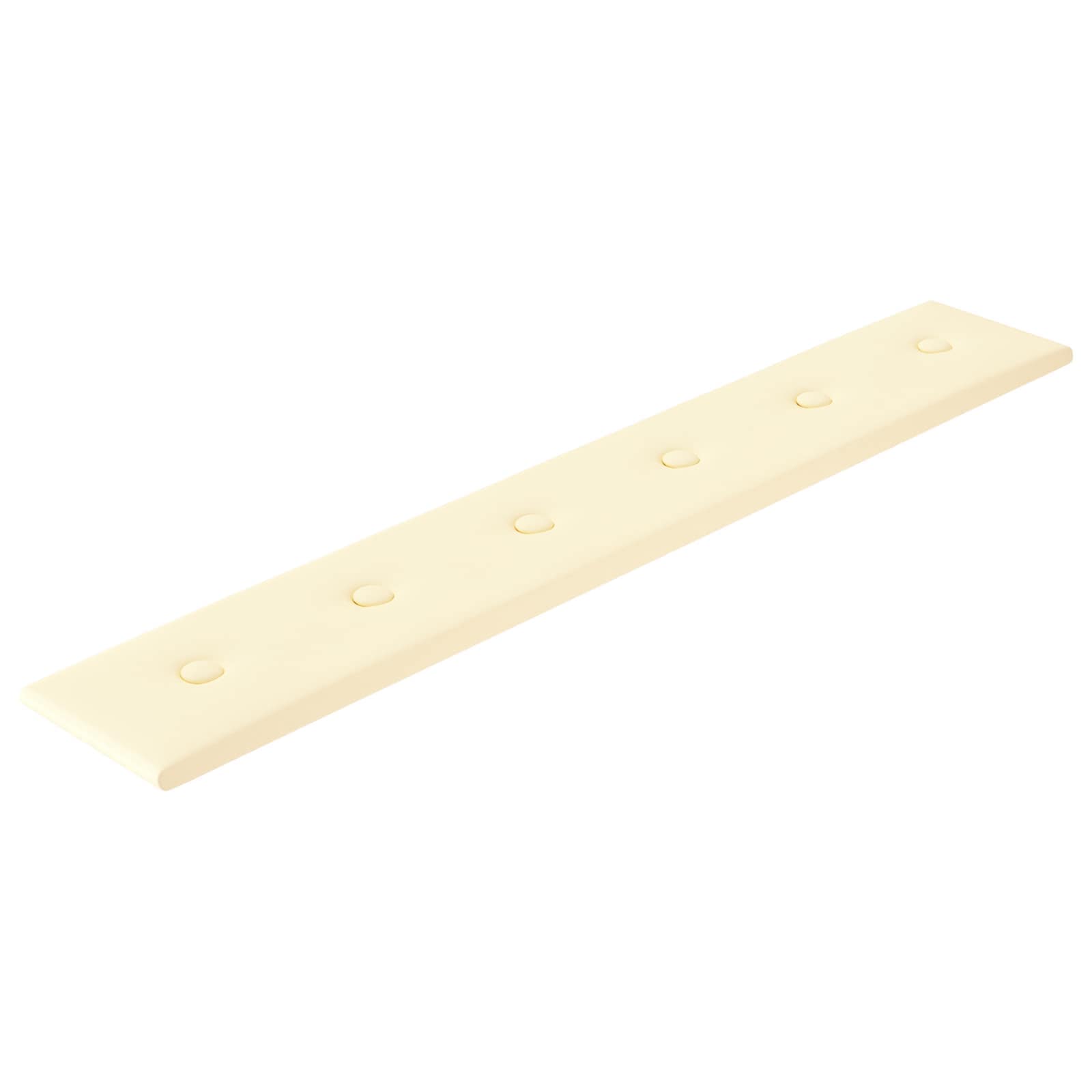 vidaXL Wejściowy zagłówek 12 pcs Kremowy 90 x 15 cm Skóra ekologiczna