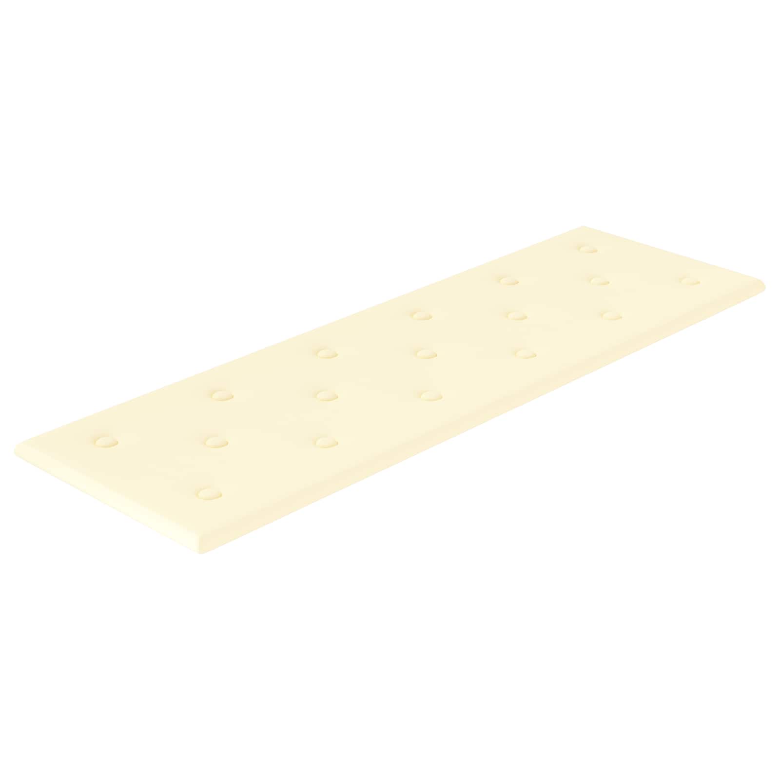 vidaXL Wejściowy zagłówek 12 pcs Kremowy 90 x 30 cm Skóra ekologiczna