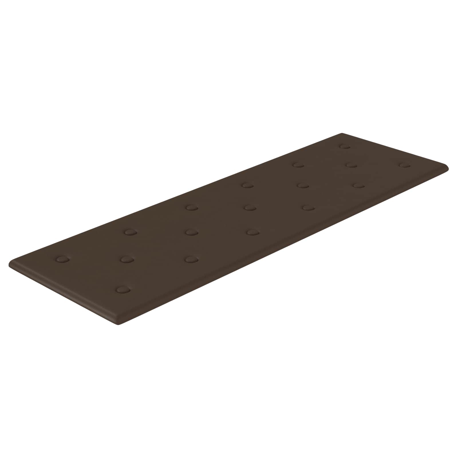 vidaXL Wejściowy zagłówek 12 pcs Brązowy 90 x 30 cm Skóra ekologiczna