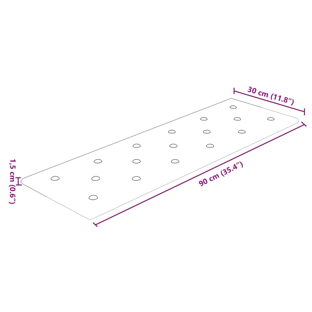 vidaXL Wejściowy zagłówek 12 pcs Brązowy 90 x 30 cm Skóra ekologiczna