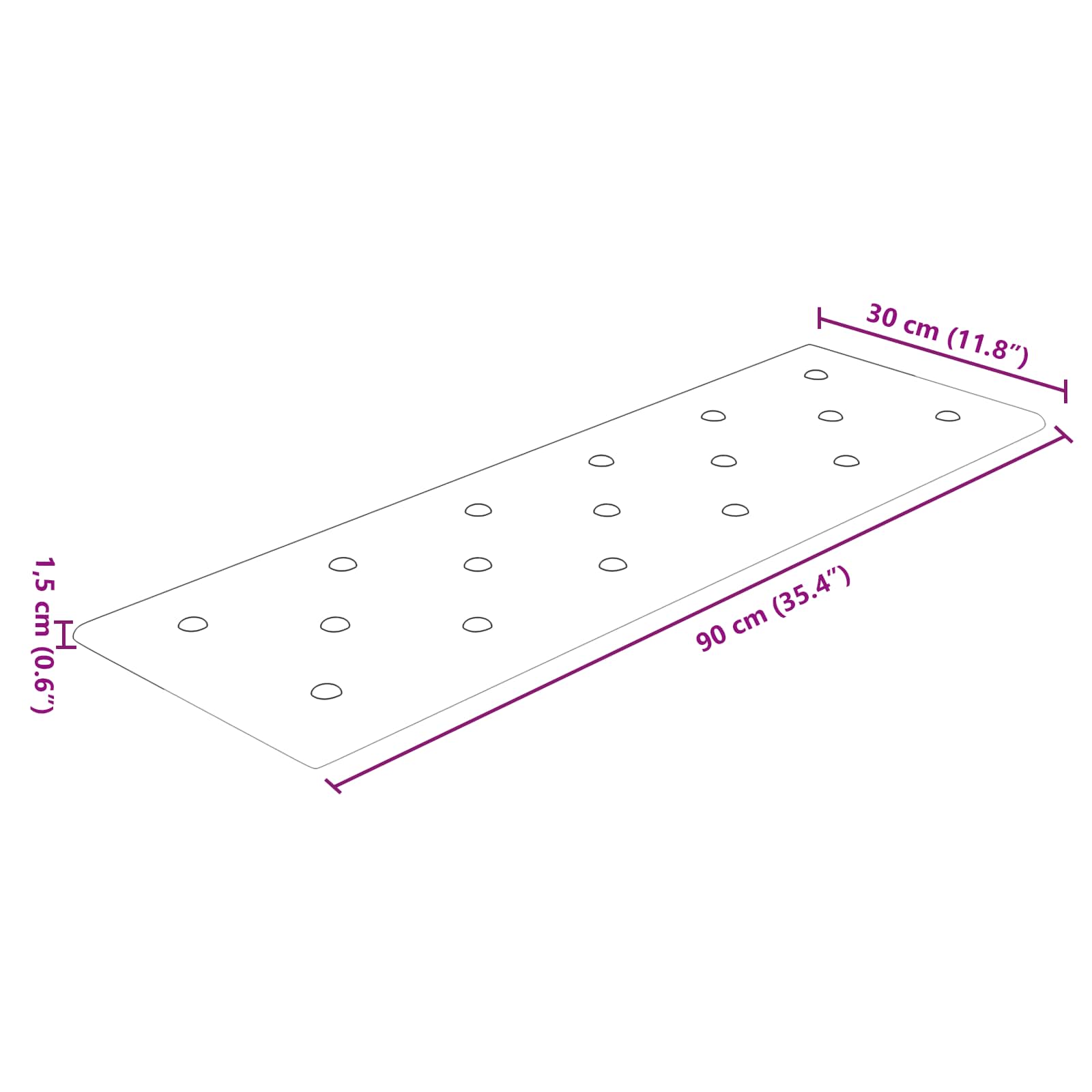 vidaXL Wejściowy zagłówek 12 pcs Brązowy 90 x 30 cm Skóra ekologiczna