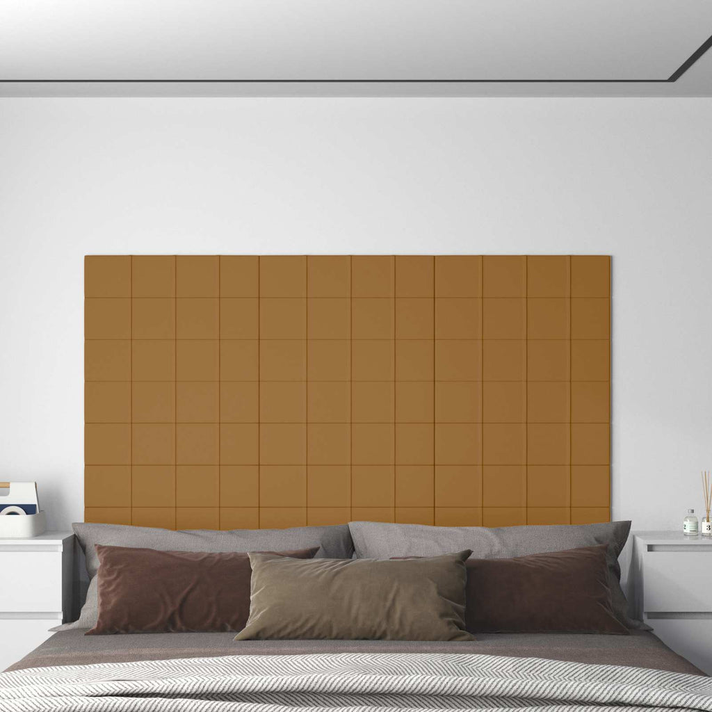 vidaXL Wejściowy zagłówek 12 pcs Brązowy 60 x 15 cm Aksamit