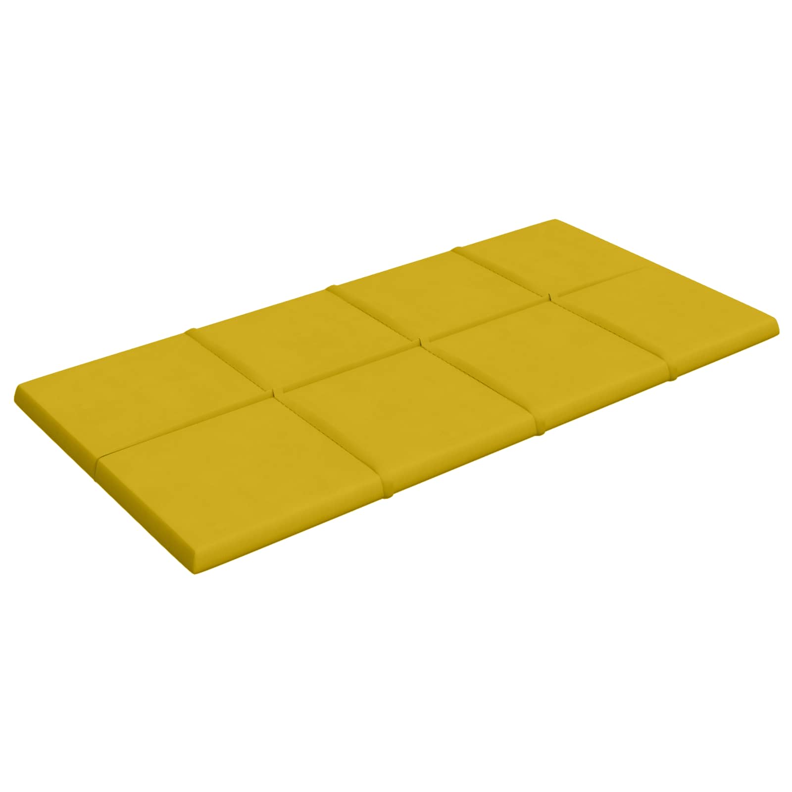vidaXL Wejściowy zagłówek 12 pcs Żółty 60 x 30 cm Aksamit