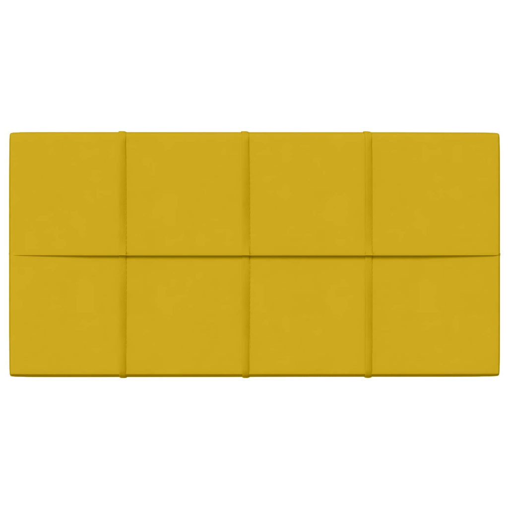 vidaXL Wejściowy zagłówek 12 pcs Żółty 60 x 30 cm Aksamit