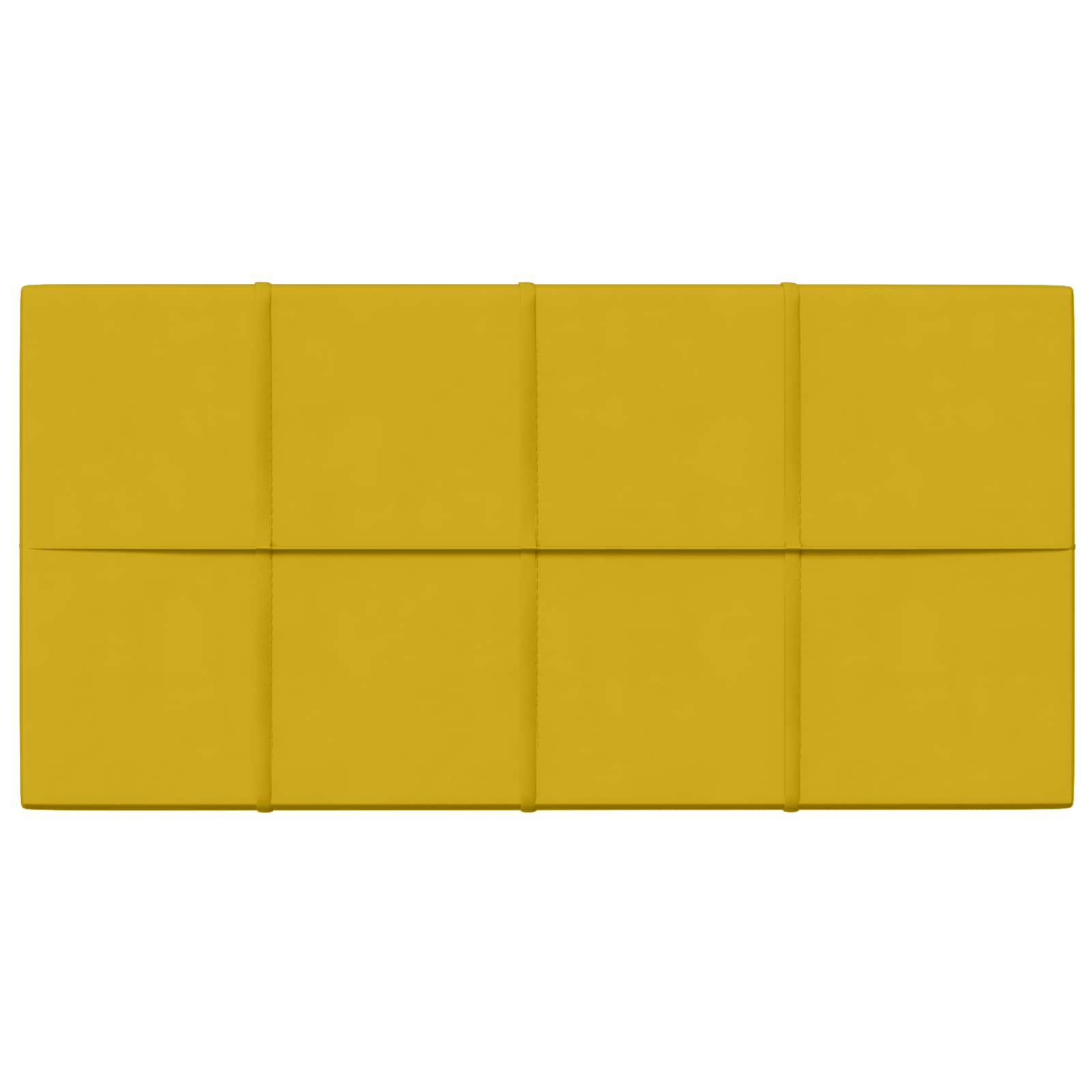vidaXL Wejściowy zagłówek 12 pcs Żółty 60 x 30 cm Aksamit