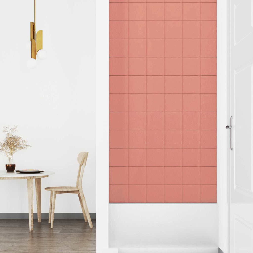 vidaXL Wejściowy zagłówek 12 pcs Różowy 90 x 15 cm Aksamit