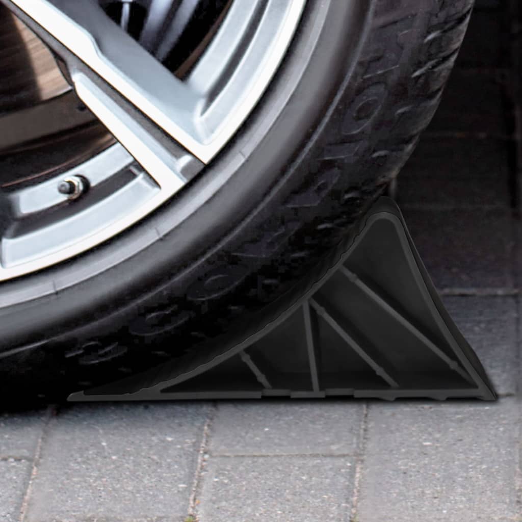 vidaXL Kliny pod koła, 2 szt., 25x10x11,5 cm, plastikowe