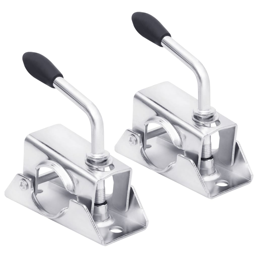 vidaXL Zaciski do koła podporowego, 2 szt., 13,5x6,5x14 cm, stal