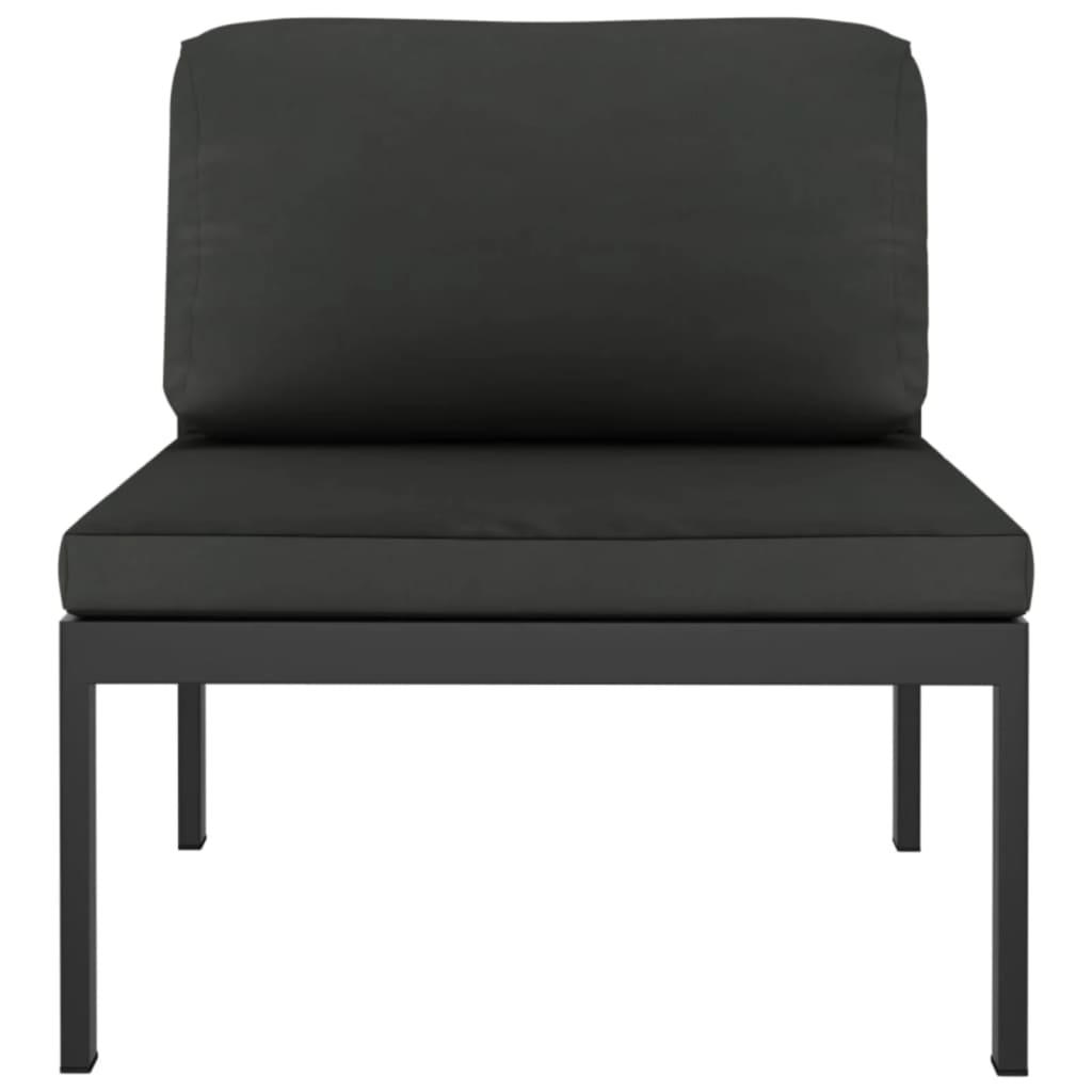 vidaXL 5-cz. zestaw mebli ogrodowych, poduszki, aluminium, antracyt