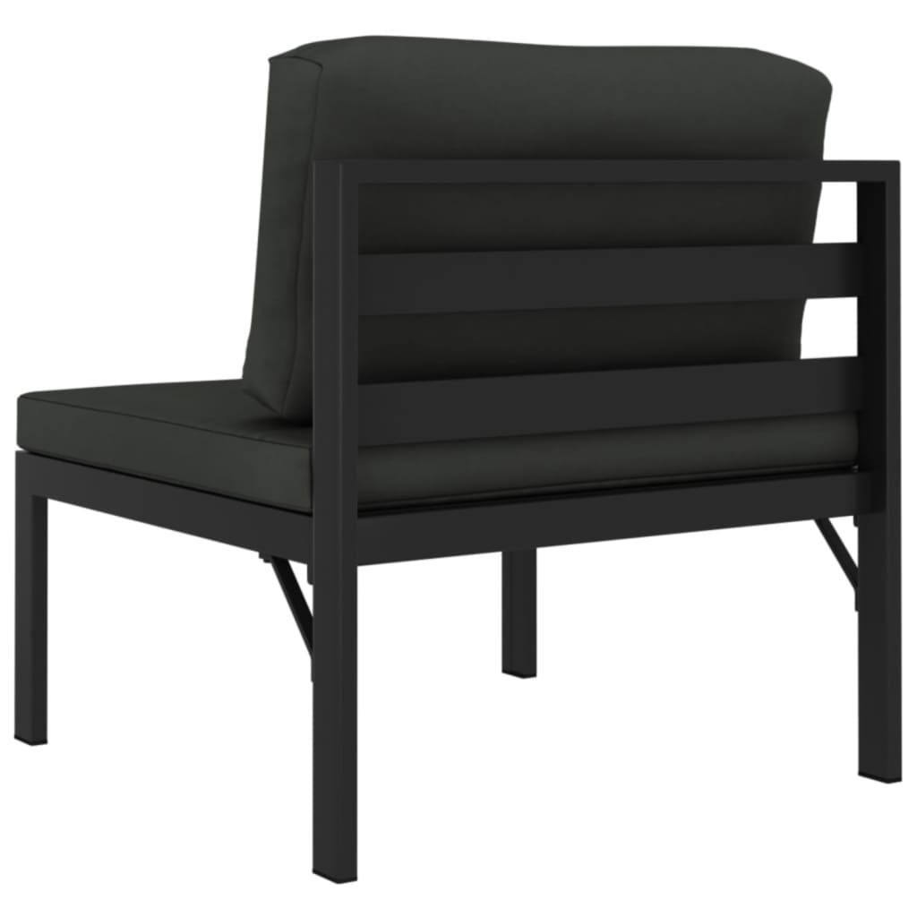 vidaXL 2-os. sofa ogrodowa z poduszkami, aluminium, antracytowa