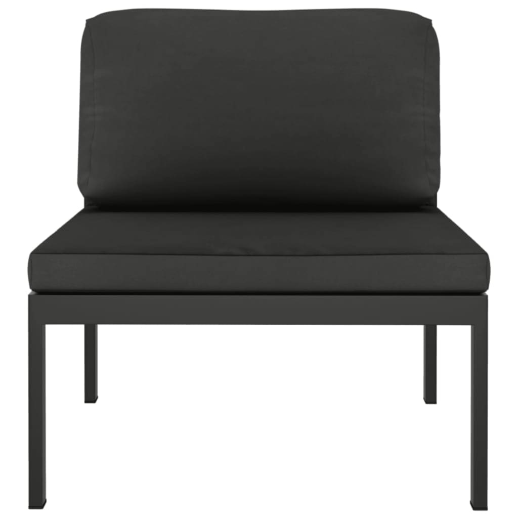 vidaXL 10-cz. zestaw mebli ogrodowych, poduszki, aluminium, antracyt