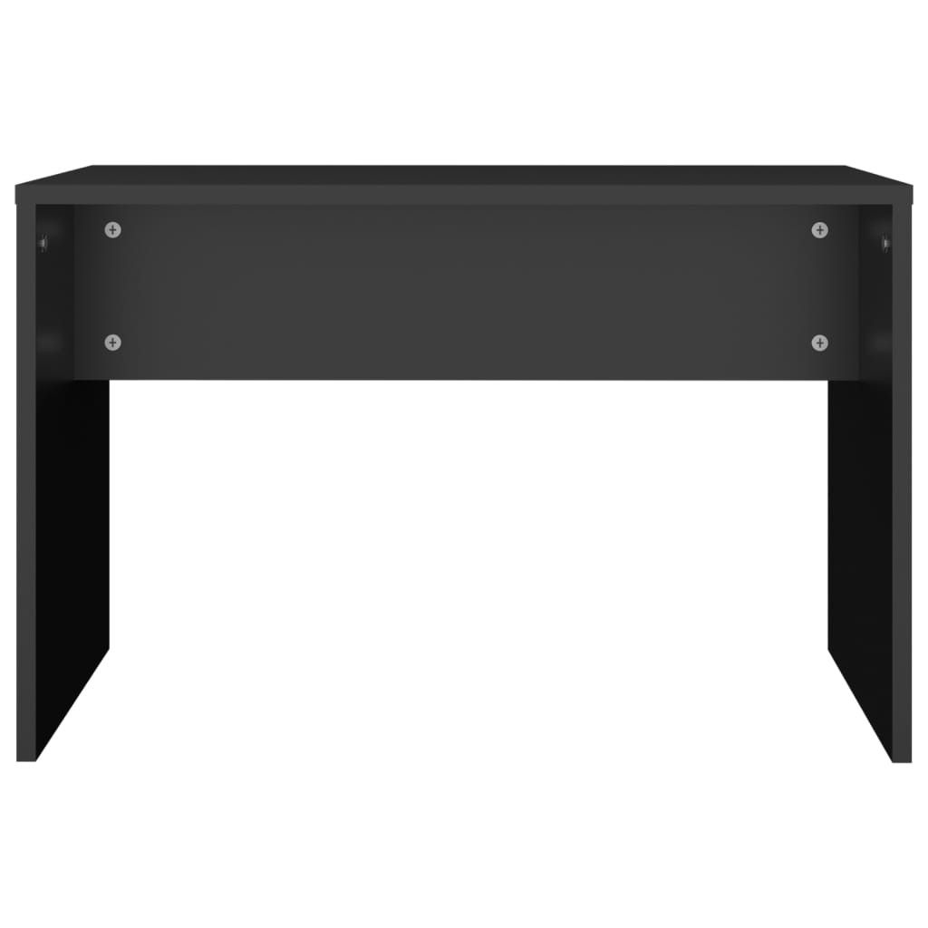 vidaXL Stołek do toaletki, czarny, 70x35x45cm, materiał drewnopochodny