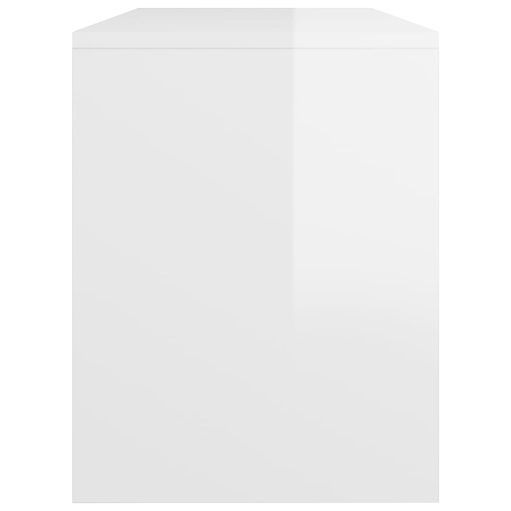 vidaXL Stołek do toaletki, biały o wysokim połysku, 70x35x45 cm