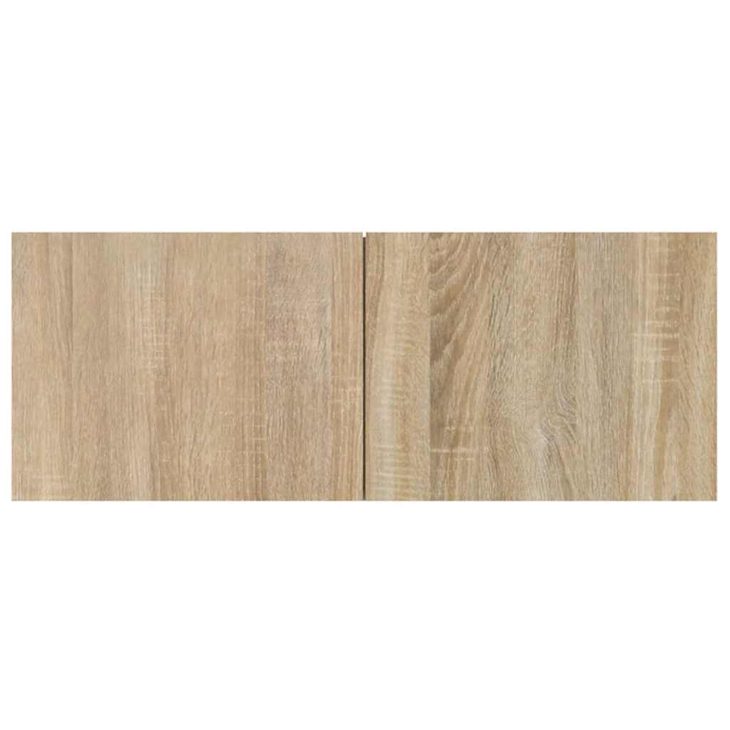 vidaXL Ścienne szafki TV, 2 szt., dąb sonoma, 80x30x30 cm