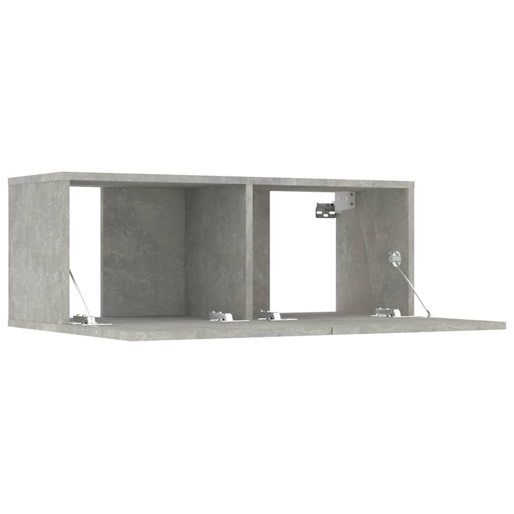 vidaXL Ścienne szafki TV, 2 szt., szarość betonu, 80x30x30 cm