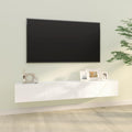 vidaXL Szafki ścienne pod TV, 2 szt., białe, 100x30x30 cm