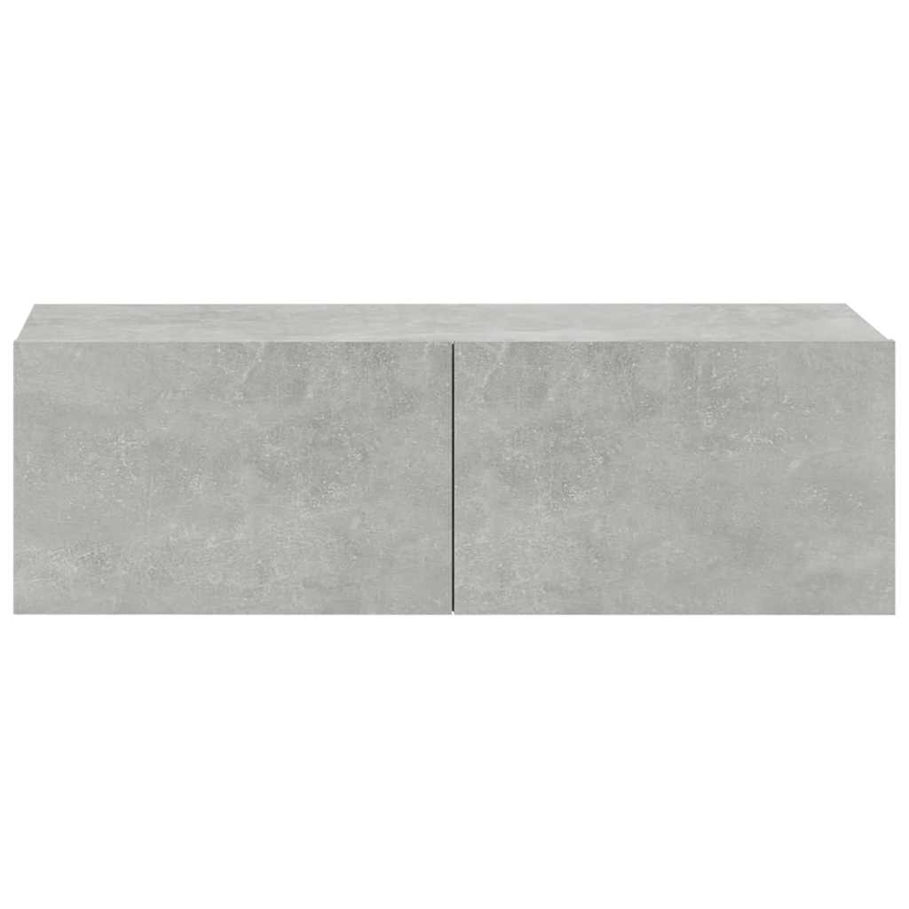 vidaXL Szafki ścienne pod TV, 2 szt., betonowa szarość, 100x30x30 cm