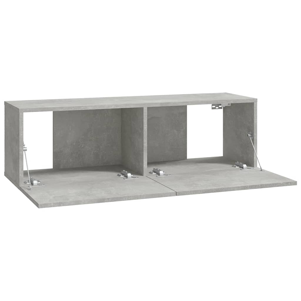 vidaXL Szafki ścienne pod TV, 2 szt., betonowa szarość, 100x30x30 cm