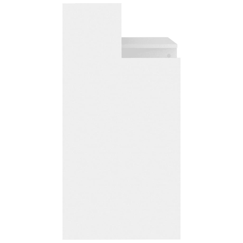vidaXL Biurko z podświetleniem LED, białe, 97x45x90 cm