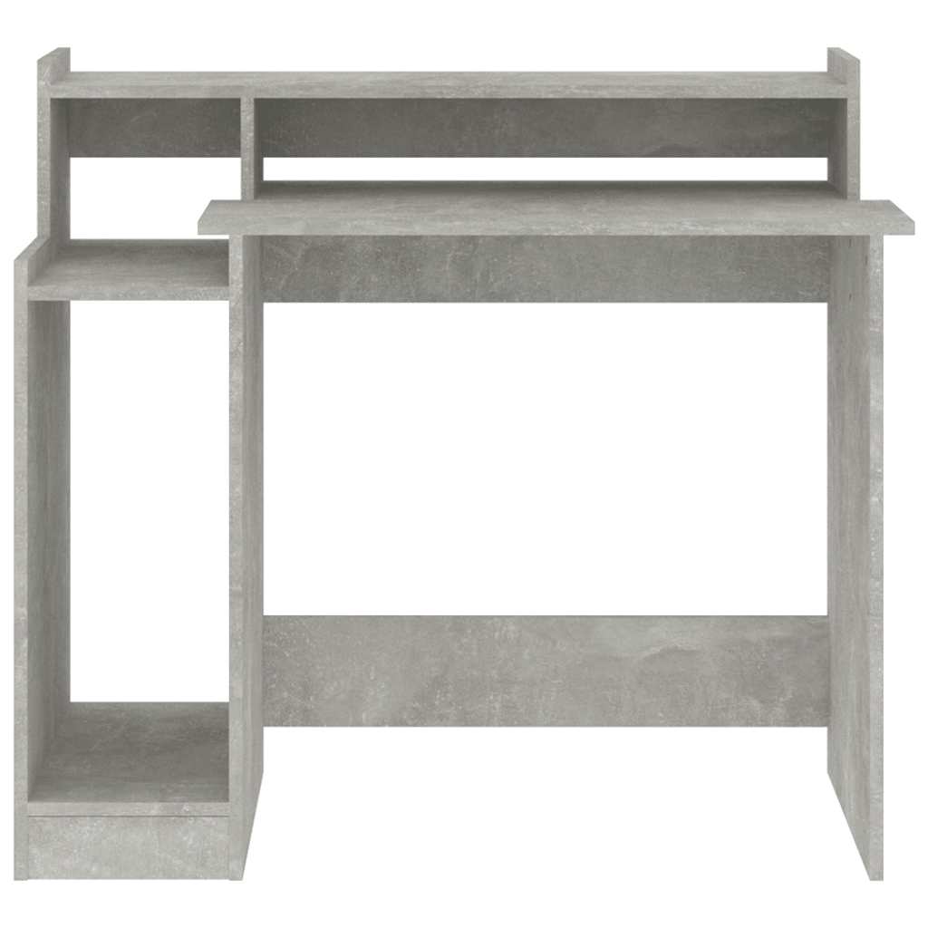 vidaXL Biurko z podświetleniem LED, betonowa szarość, 97x45x90 cm
