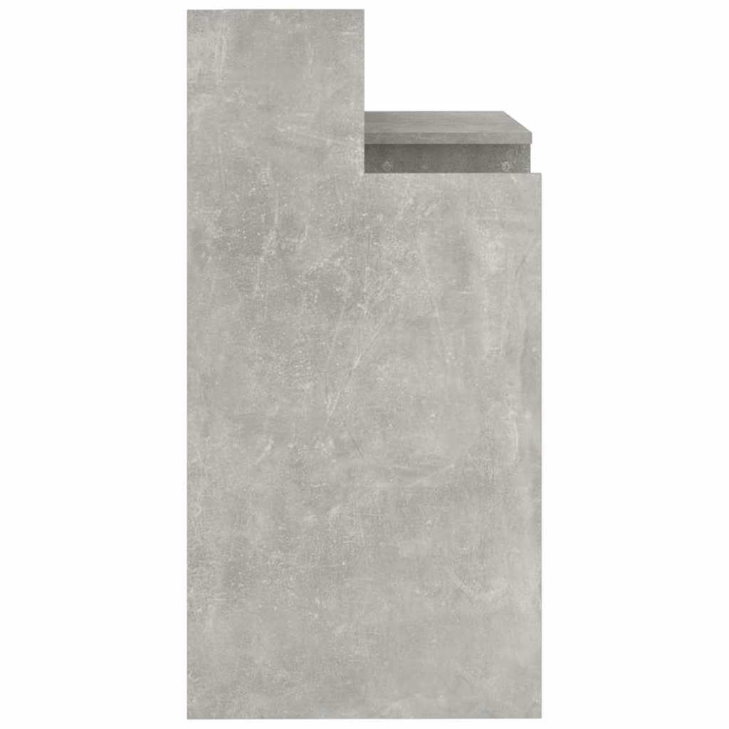 vidaXL Biurko z podświetleniem LED, betonowa szarość, 97x45x90 cm