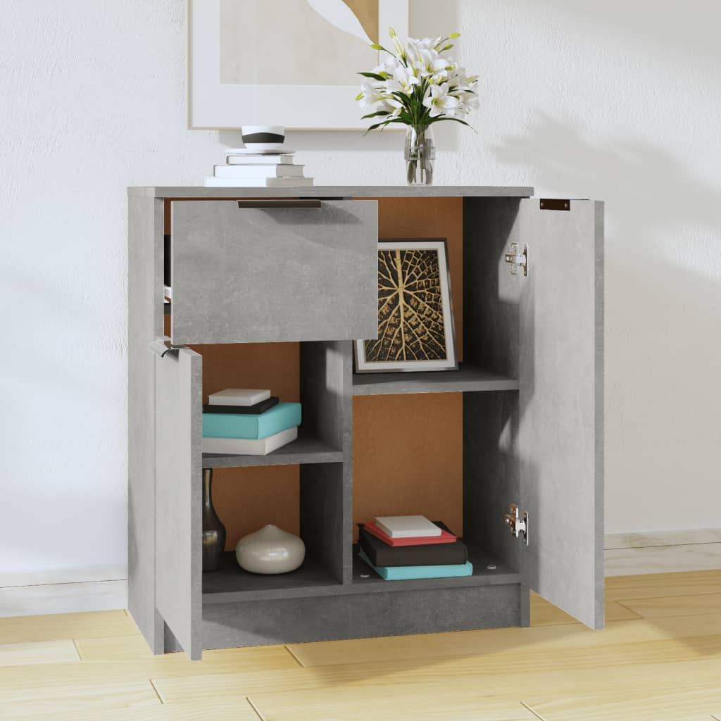 vidaXL Szafka, szarość betonu, 60x30x70 cm, materiał drewnopochodny