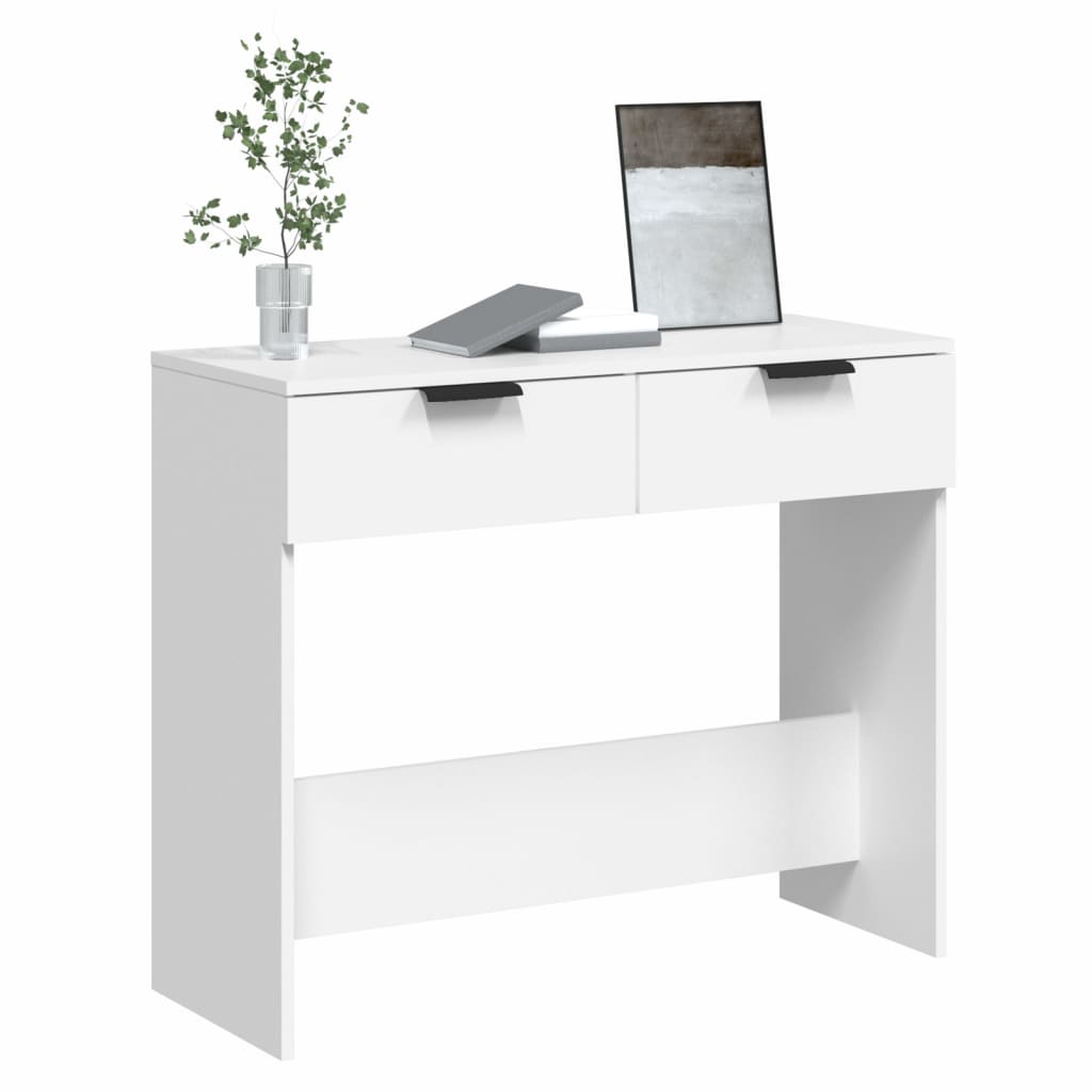 vidaXL Stolik konsolowy, biały, 90x36x75 cm, materiał drewnopochodny