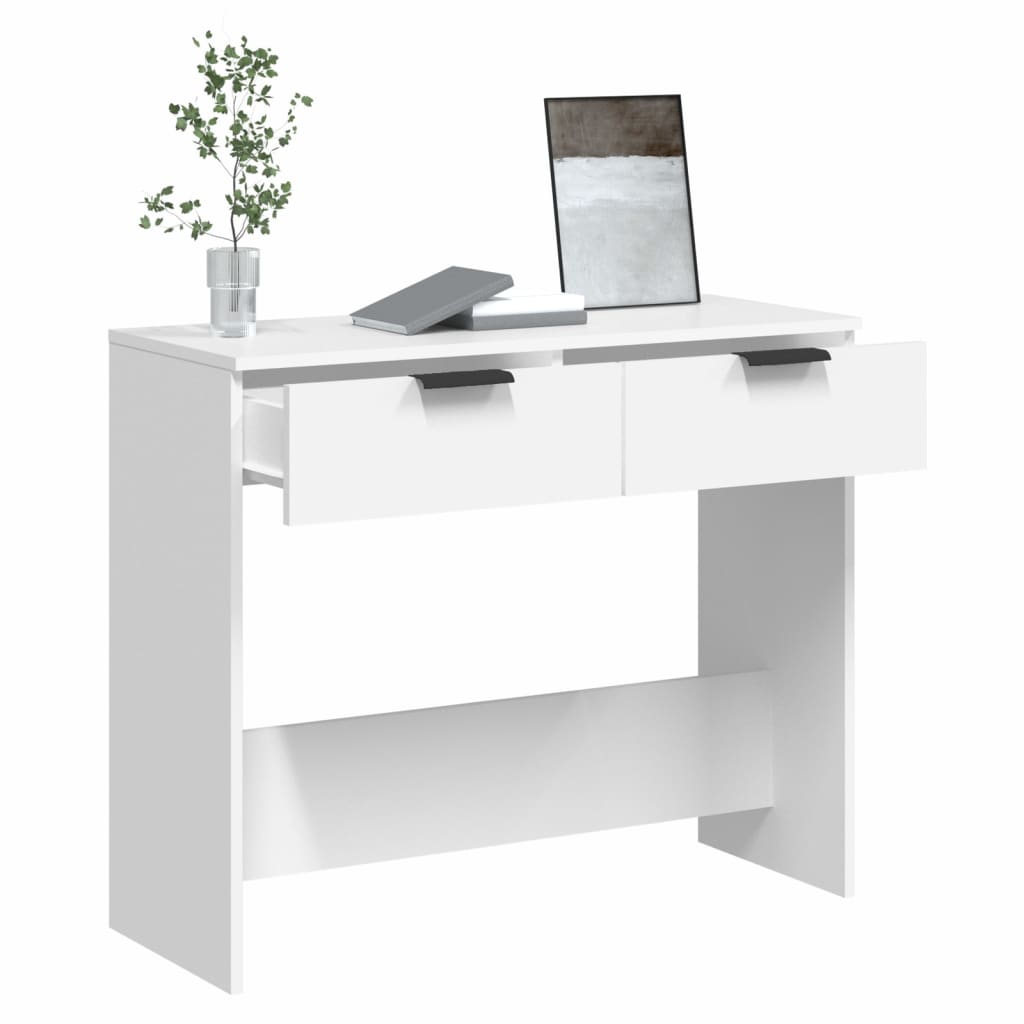 vidaXL Stolik konsolowy, biały, 90x36x75 cm, materiał drewnopochodny